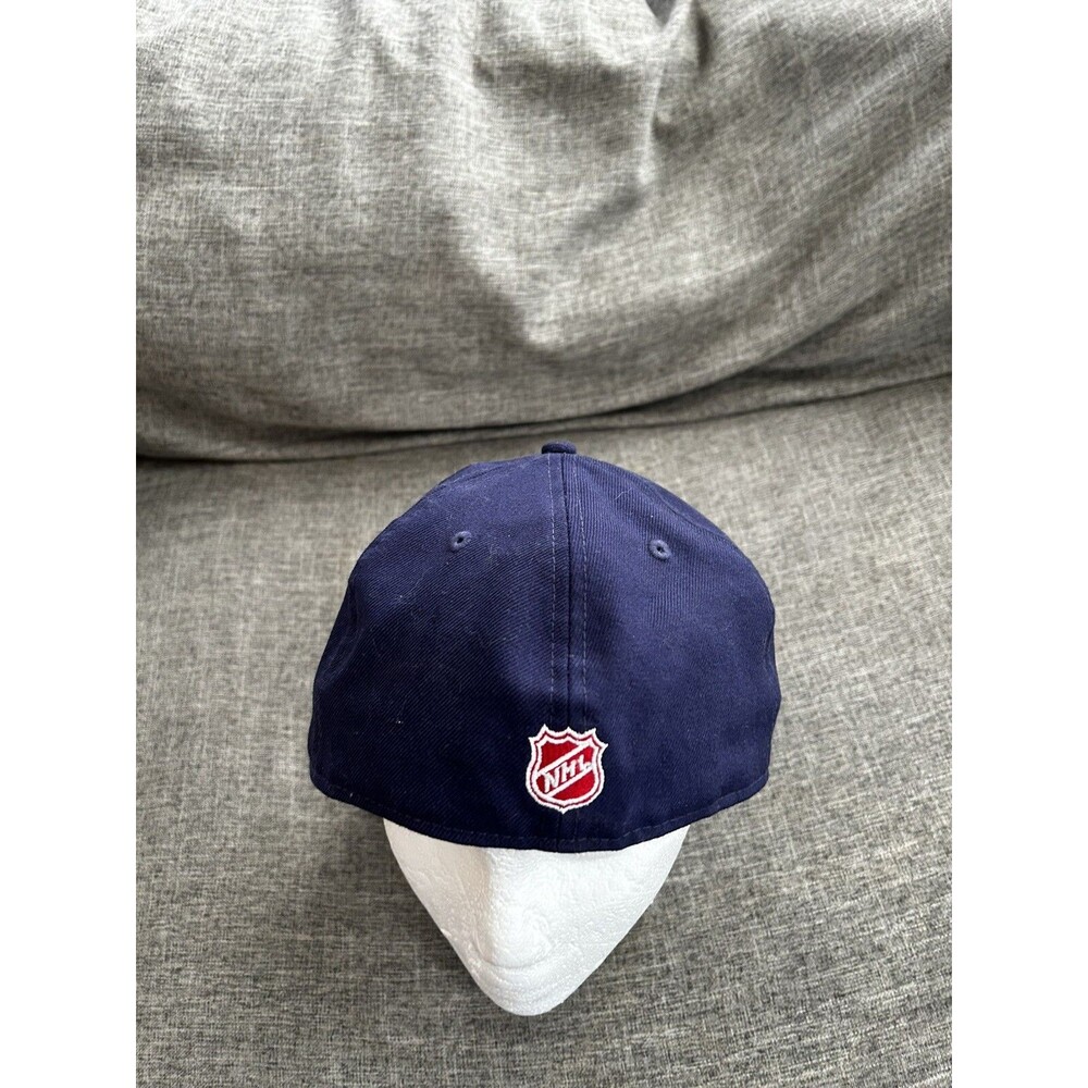 New Era Columbus Blue Jackets Hat CBJ Fitted Cap Men’s Size 7 1/8 Navy Cap - Picture 2 of 7